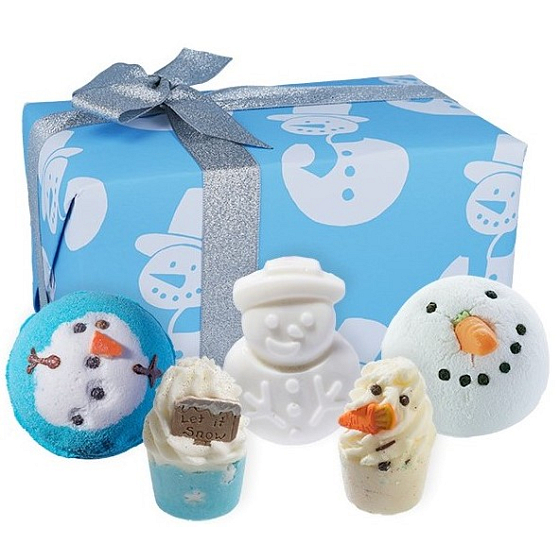 Bomb Cosmetics Snowman - Mr Frosty Bath Blaster 3 x 160 g + Bath Melt 2 x 50 g, Cosmetic Set