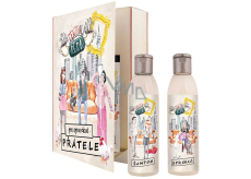 Bohemia Gifts Friends shower gel 250 ml + hair shampoo 250 ml, book cosmetic set