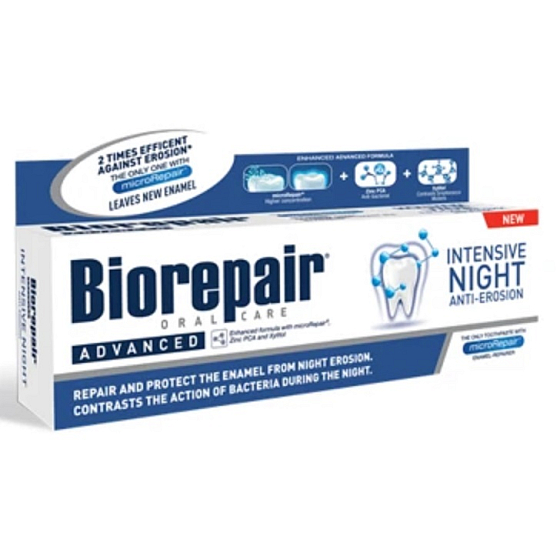 Biorepair Advanced Intensive Night toothpaste for enamel remineralization and fresh breath 75 ml