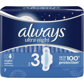 Always Ultra Night sanitary towels with wings 7 pieces