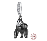 Charm Sterling silver 925 Gorilla, animal bracelet pendant