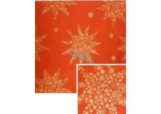 Nekupto Christmas gift wrapping paper 70 x 150 cm Red, golden snowflake stars