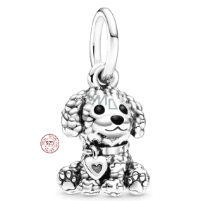 Charm Sterling silver 925 Dog - poodle, animal bracelet pendant