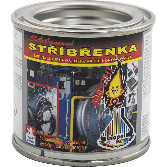 Biopol Paints Silicone Silver, heat-resistant up to 500 °C, 80 g