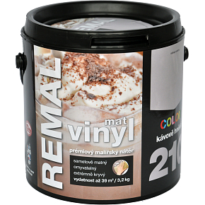 REMAL Vinyl Color mat washable paint for walls, 210 coffee brown, 3.2 kg