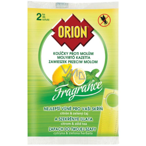 Orion Fragrance Lemon & Green Tea pegs against moths 2 pieces