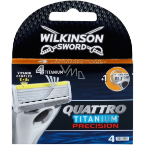 Wilkinson Sword Quattro Titanium Precision Replacement Heads 4pcs
