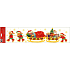 Window foil without glue teddy bears with sleds 64 x 15 cm