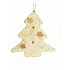 Sisal tree with glitters with stars for hanging 21 cm