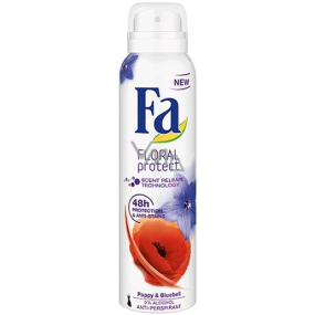 Fa Floral Protect Poppy & Bluebell antiperspitant deodorant spray for women 150 ml
