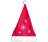 Santa Christmas hat red with snowflakes 40 x 30 cm 1 piece