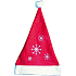 Santa Christmas hat red with snowflakes 40 x 30 cm 1 piece
