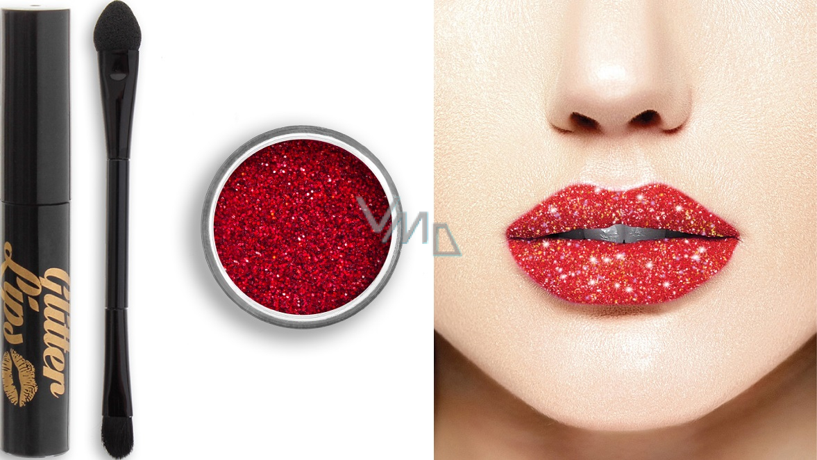Glitter Lips longlasting lip gloss with glitter Ruby Slippers 3.5 ml