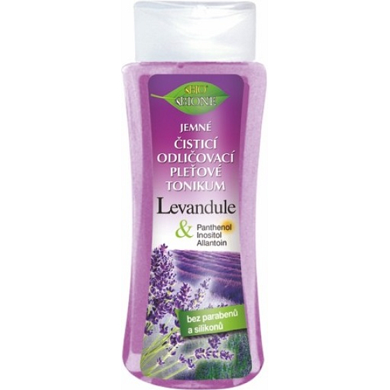 Bione Cosmetics Lavender & Panthenol, Inositol, Allantoin gentle cleansing makeup remover facial tonic for normal and dry skin 255 ml