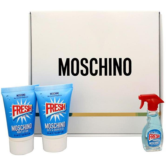 Moschino Fresh Couture eau de toilette 5 ml + shower gel 25 ml + body lotion 25 ml, gift set