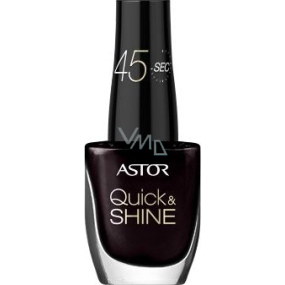 Astor Quick & Shine Nail Polish 616 Dark Chocolate 8 ml nail polish