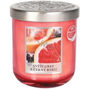 Heart & Home Fresh grapefruit and black currant Soy scented candle medium burns up to 30 hours 115 g