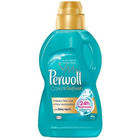Perwoll Care & Refresh washing gel for synthetic and mixed fabrics, captures and neutralizes unwanted odors directly in the fabric 30 doses 1.8 l