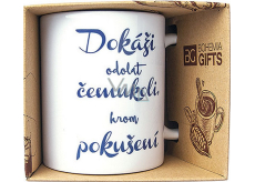 Bohemia Gifts Ceramic mug with print I can withstand anything except temptation 350 ml