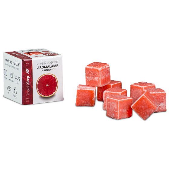 Kozák Tropical Grapefruit natural scented wax for aroma lamps and interiors 8 cubes 30 g