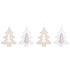 Wooden tree for hanging 7 cm 4 pieces