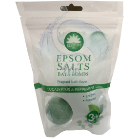 Elysium Spa Eucalyptus & Peppermint sparkling bath ball 3 x 50 g