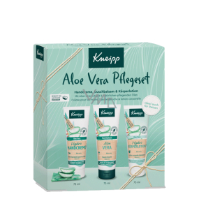 Kneipp Aloe Vera moisturizing hand cream 75 ml + shower balm 75 ml + body lotion 75 ml, cosmetic set for women