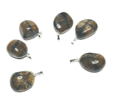 Chiastolite Trommel pendant natural stone, 2,2-3 cm, 1 piece, Seeing stone - helps to penetrate the secrets of the Universe