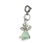 Angel dancing pendant with wings light green skirt 14 x 24 mm 1 piece