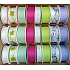 Ditipo Fabric ribbon Spring four-leaf clovers 3 m x 25 mm
