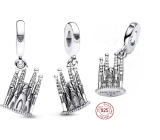Charm Sterling silver 925 Barcelona La Sagrada Familia, travel bracelet pendant