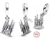 Charm Sterling silver 925 Barcelona La Sagrada Familia, travel bracelet pendant