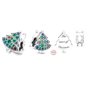 Charm Sterling silver 925 Christmas tree, Christmas charm, Christmas bracelet bead