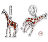 Charm Sterling silver 925 Giraffe, animal bracelet pendant