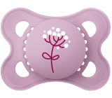 Mam Original silicone orthodontic pacifier 0+ months Purple with flower