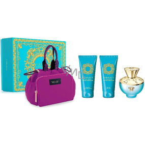 Versace Dylan Turquoise eau de toilette 100 ml + body gel 100 ml + shower gel 100 ml + handbag, gift set for women