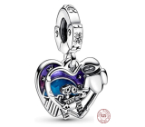 Charm Sterling silver 925 Disney Pixar Wall-E & Eve 2in1, movie bracelet pendant