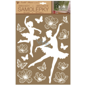 Wall stickers white ballerinas 27,5 x 41 cm