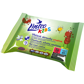 Linteo Kids Creative wet wipes, 15 pcs