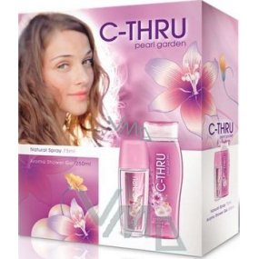 C-Thru Pearl Garden perfumed deodorant glass for women 75 ml + shower gel 250 ml, cosmetic set