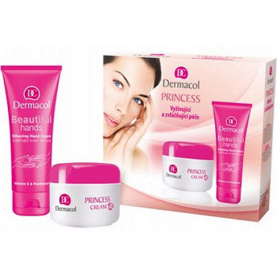 Dermacol Princess anti-drying cream 50 ml + hand cream 100 ml, cosmetic set