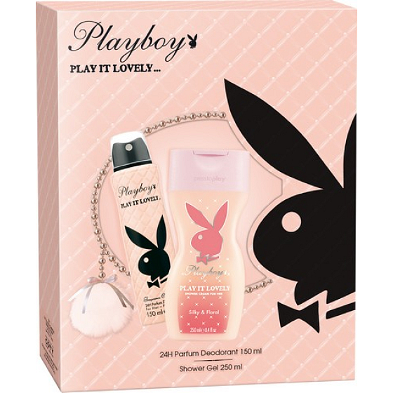 Playboy Play It Lovely deodorant spray 150 ml + shower gel 250 ml, cosmetic set