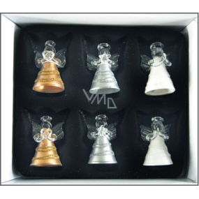 Angels made of glass set of 6 pieces 4.5 cm