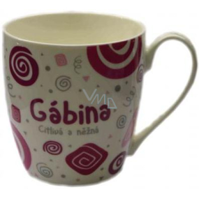 Nekupto Twister mug named Gabina pink 0.4 liter