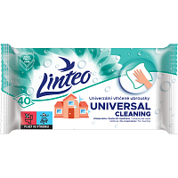 Linteo Universal wet wipes with antibacterial additive for versatile use strong cleaning 40 pieces