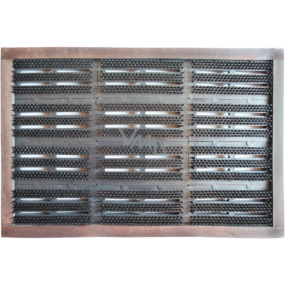 Spokar Mat brushed hammered synthetic fibers PA, plastic body wooden frame 16 pieces 41.5 x 83 cm