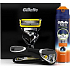 Gillette Fusion ProShield shaver + Sensitive shaving gel 170 ml + travel case, cosmetic set, for men