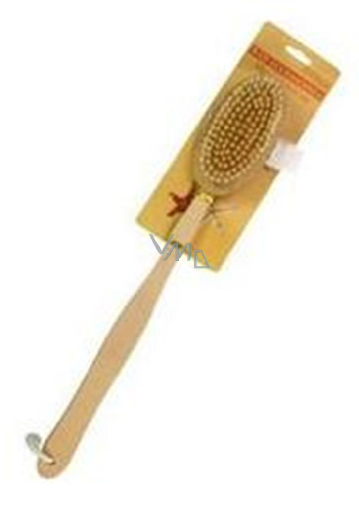 Best Choice Body bath brush with removable wooden handle 41 cm VMD