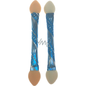 Eyeshadow applicator double-sided turquoise silver 6.5 cm 2 pieces 80060