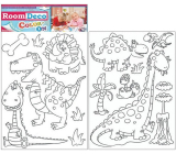 Dinosaurs wall stickers for painting 2 sheets 35 x 25.5 cm